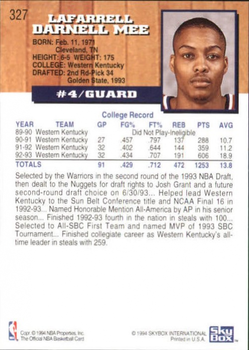 thumbnail 95  - 1993-94 Hoops Basketball (Pick Your Cards)