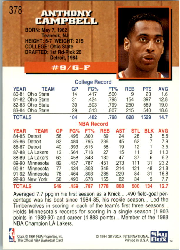 thumbnail 249  - 1993-94 Hoops Basketball Card Pick 251-421