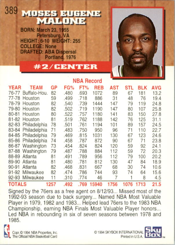 thumbnail 271  - 1993-94 Hoops Basketball Card Pick 251-421