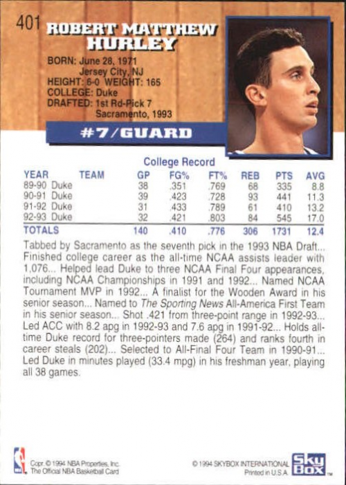 thumbnail 207  - 1993-94 Hoops Basketball Part 2 (Pick Choose Complete) Hardaway Ewing Worthy