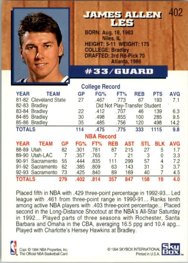 thumbnail 297  - 1993-94 Hoops Basketball Card Pick 251-421