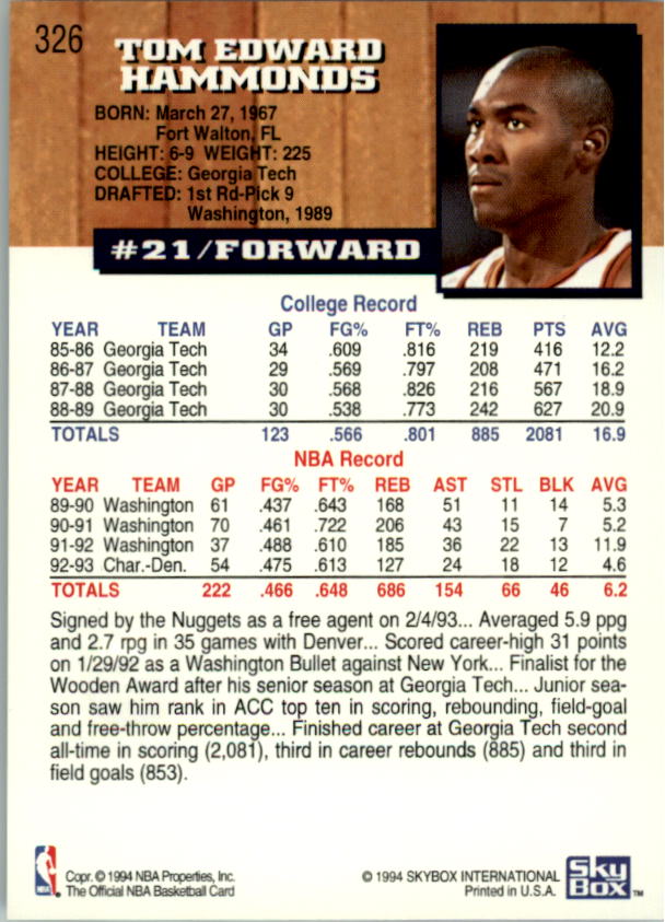 thumbnail 167  - 1993-94 Hoops Fifth Anniversary Gold Basketball Card Pick