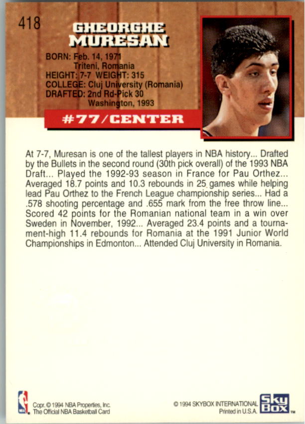 thumbnail 335  - 1993-94 Hoops Fifth Anniversary Gold Basketball Card Pick