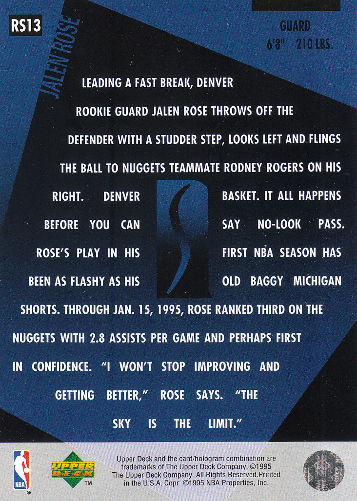 1994/1995 Upper Deck Basketball Part 2 Insert Cards - Picture 25 of 31