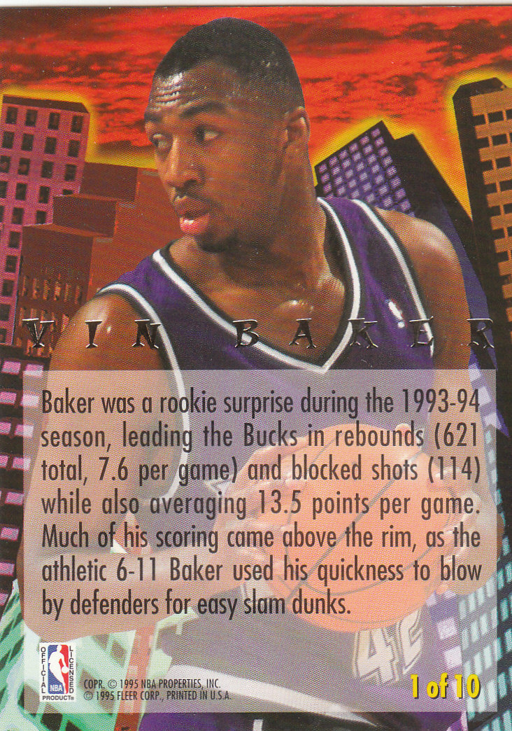 1994/1995 Ultra (Fleer) Basketball Part 3 Insert Cards - Picture 84 of 150