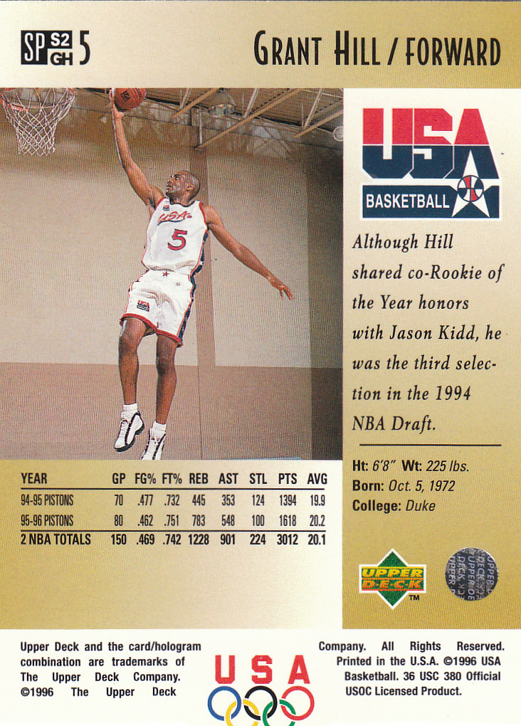 1996 USA (Upper Deck) Basketball - Picture 131 of 145