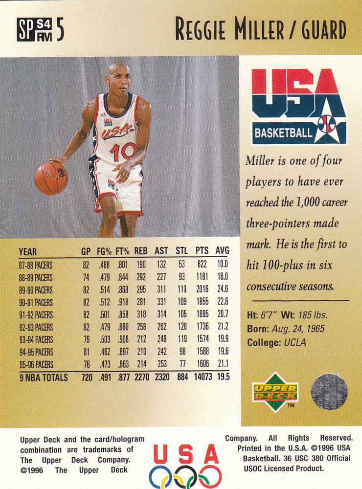 1996 USA (Upper Deck) Basketball - Picture 135 of 145