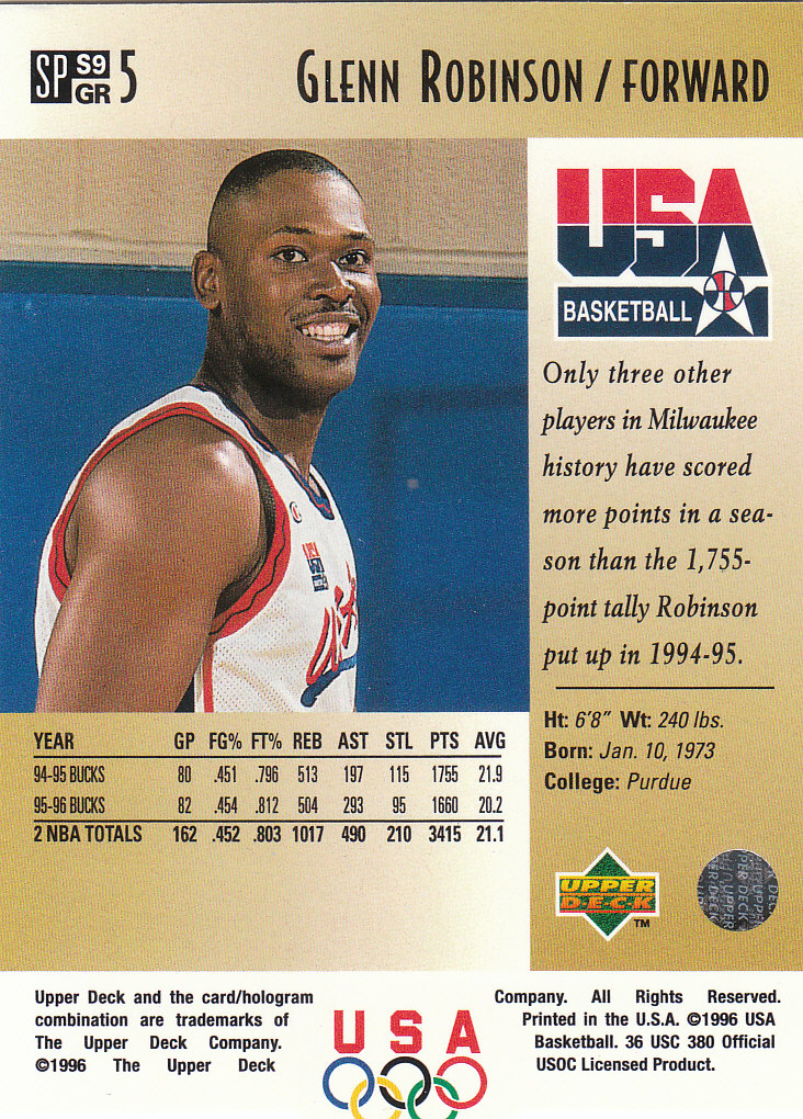 1996 USA (Upper Deck) Basketball - Picture 141 of 145