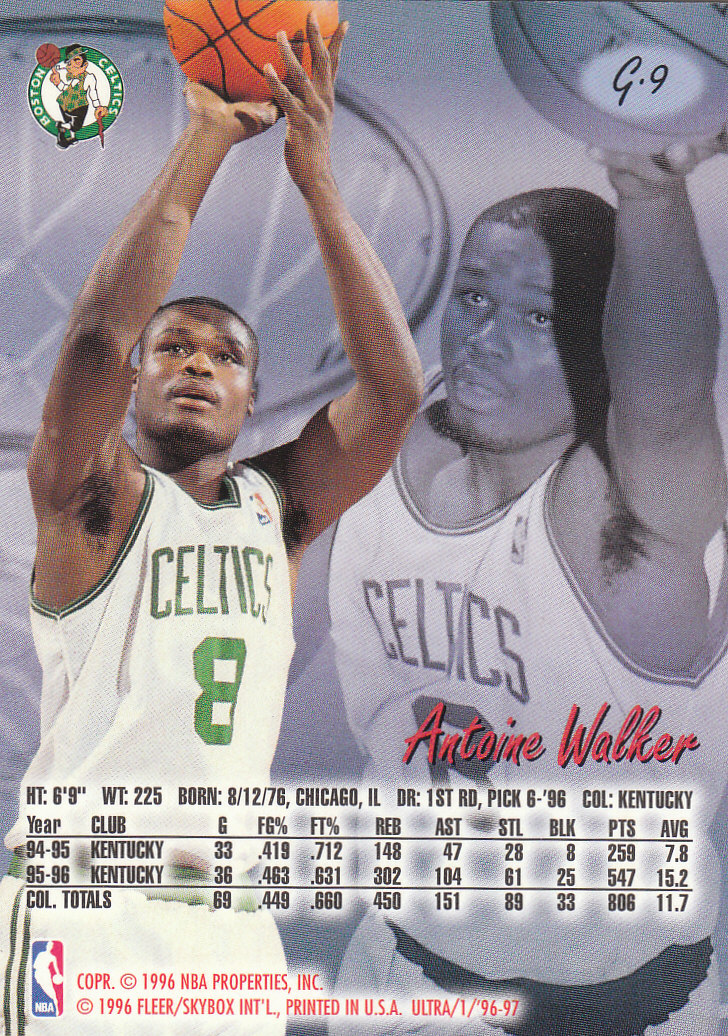1996/1997 Ultra (Fleer) Basketball Part 2 Insert and Parallel Cards - Picture 56 of 77