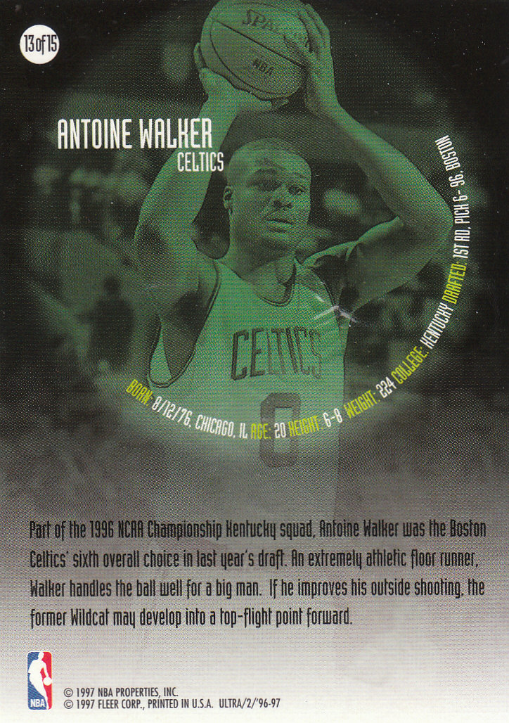 1996/1997 Ultra (Fleer) Basketball Part 2 Insert and Parallel Cards - Picture 21 of 77