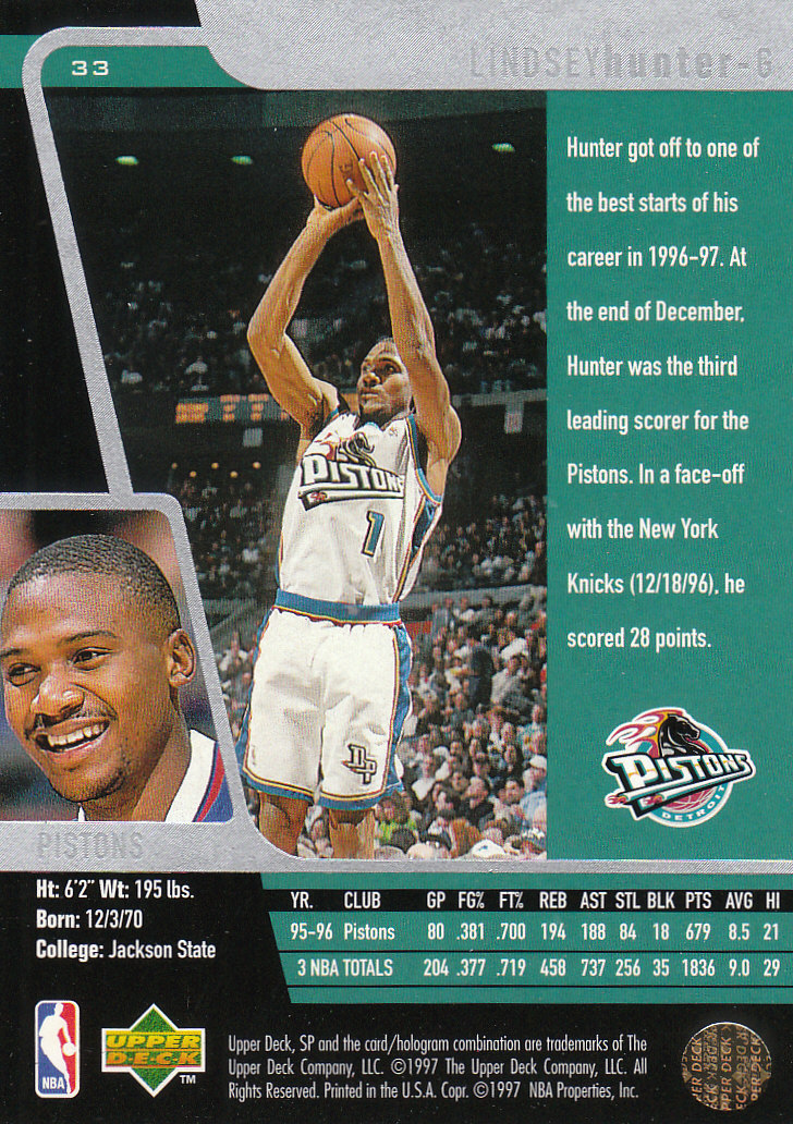 1996/1997 SP (Upper Deck) Basketball - Picture 48 of 245