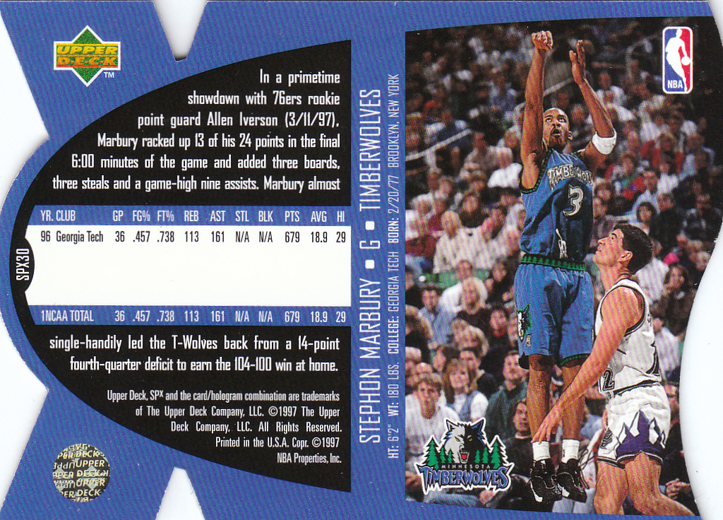 1997 SPX (Upper Deck) Basketball - Picture 59 of 105