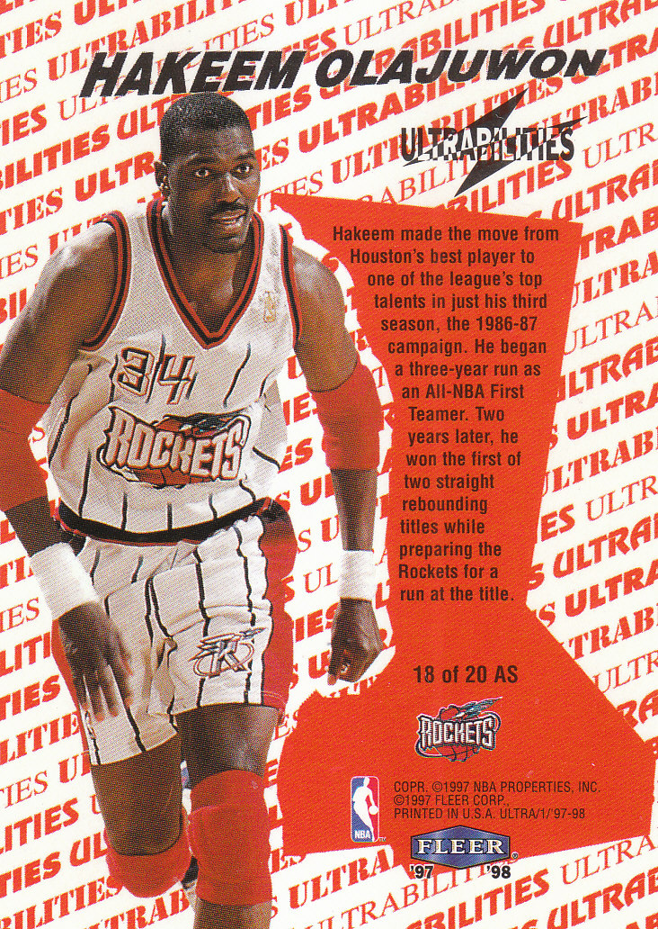 1997/1998 Ultra (Fleer) Basketball Part 2 Insert Cards - Picture 172 of 184