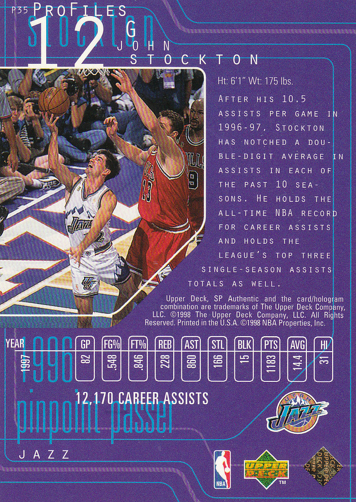 1997/1998 SP Authentic (Upper Deck) Basketball - Picture 253 of 253