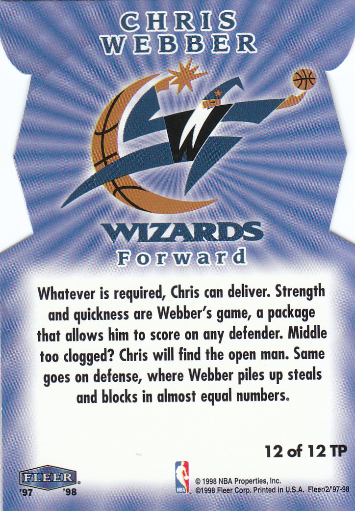 1997/1998 Fleer Basketball Part 3 Insert Cards - Picture 192 of 194