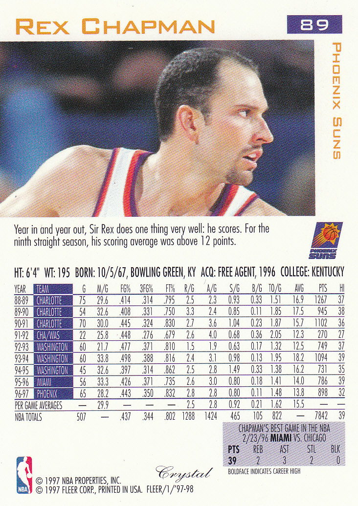 1997/1998 Fleer Basketball Part 2 Parallel Cards - Picture 47 of 107
