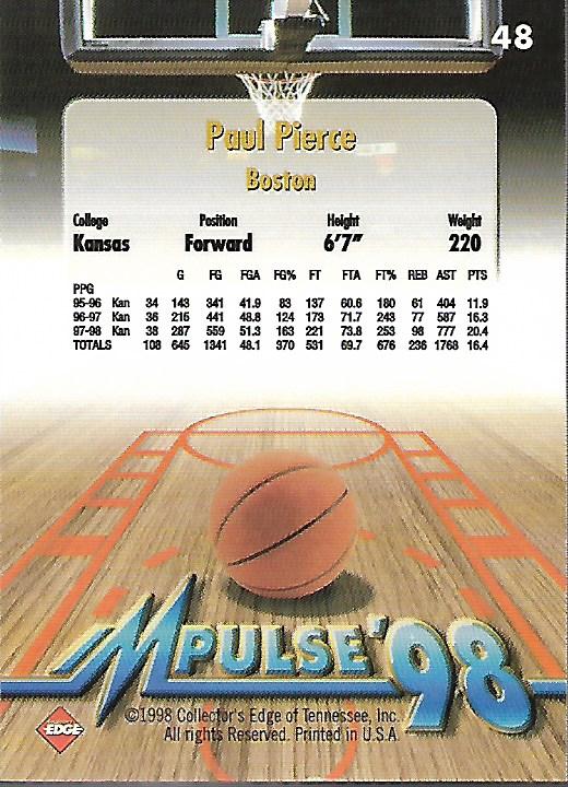 1998 Collector's Edge Impulse Parallel Basketball Card Pick eBay