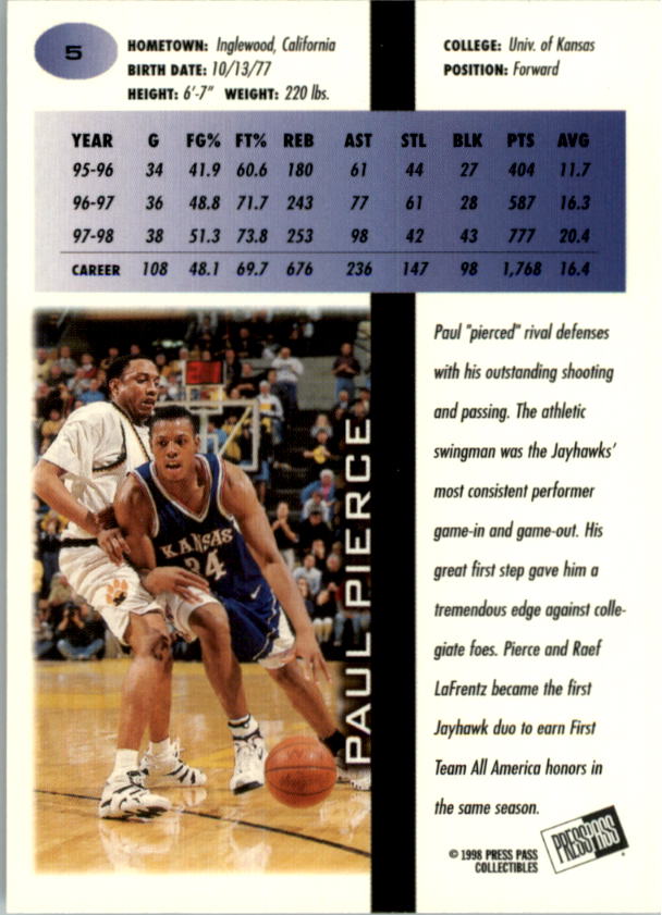 1998 Press Pass Basketball Card Pick (Gold Foil) - Picture 11 of 87