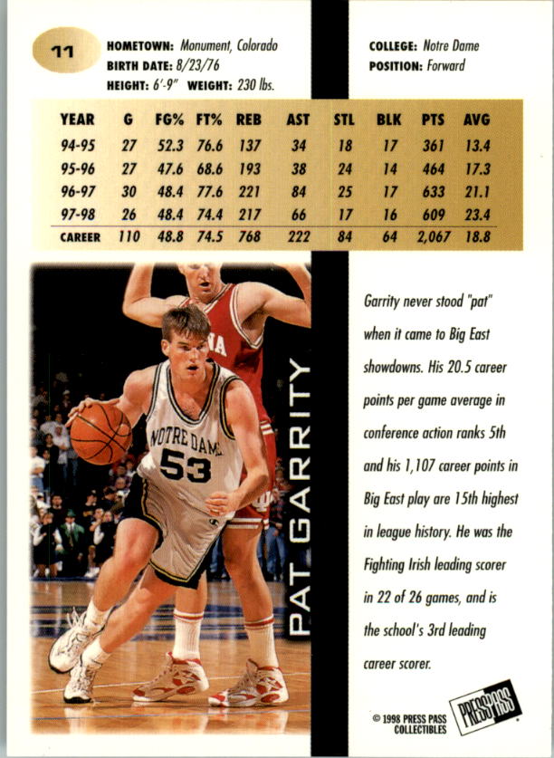 1998 Press Pass Basketball Card Pick (Gold Foil) - Picture 23 of 87