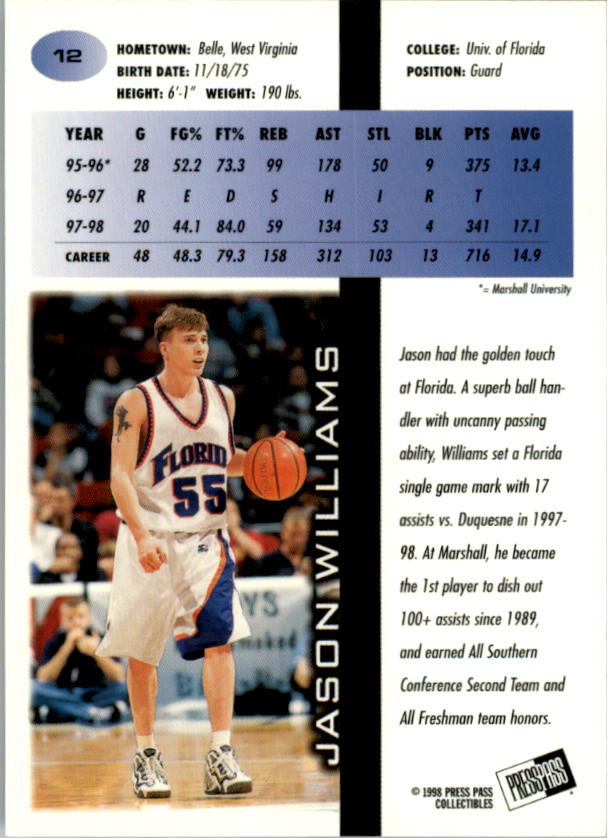 1998 Press Pass Basketball Card Pick (Gold Foil) - Picture 25 of 87
