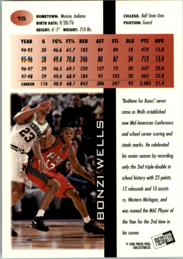 1998 Press Pass Basketball Card Pick (Gold Foil) - Picture 31 of 87