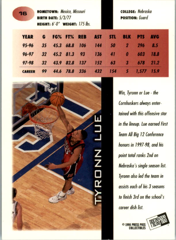 1998 Press Pass Basketball Card Pick (Gold Foil) - Picture 33 of 87