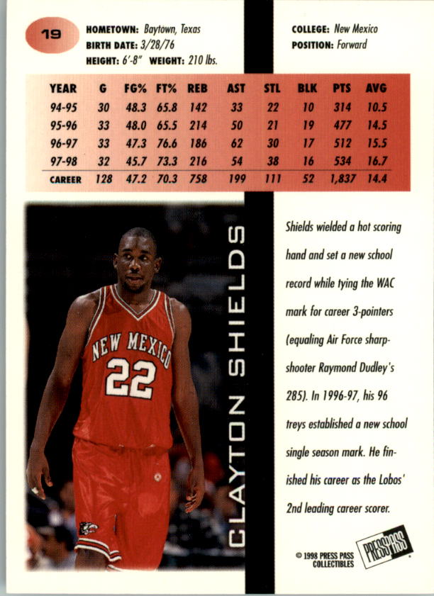 1998 Press Pass Basketball Card Pick (Gold Foil) - Picture 39 of 87