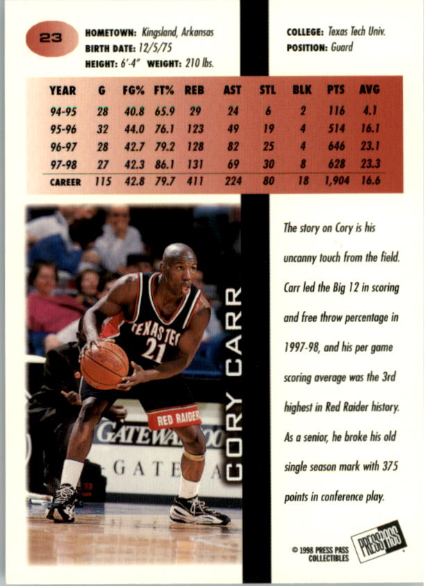 1998 Press Pass Basketball Card Pick (Gold Foil) - Picture 47 of 87