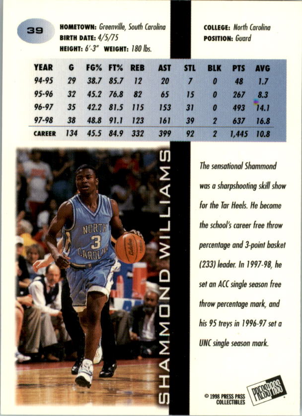 1998 Press Pass Basketball Card Pick (Gold Foil) - Picture 75 of 87