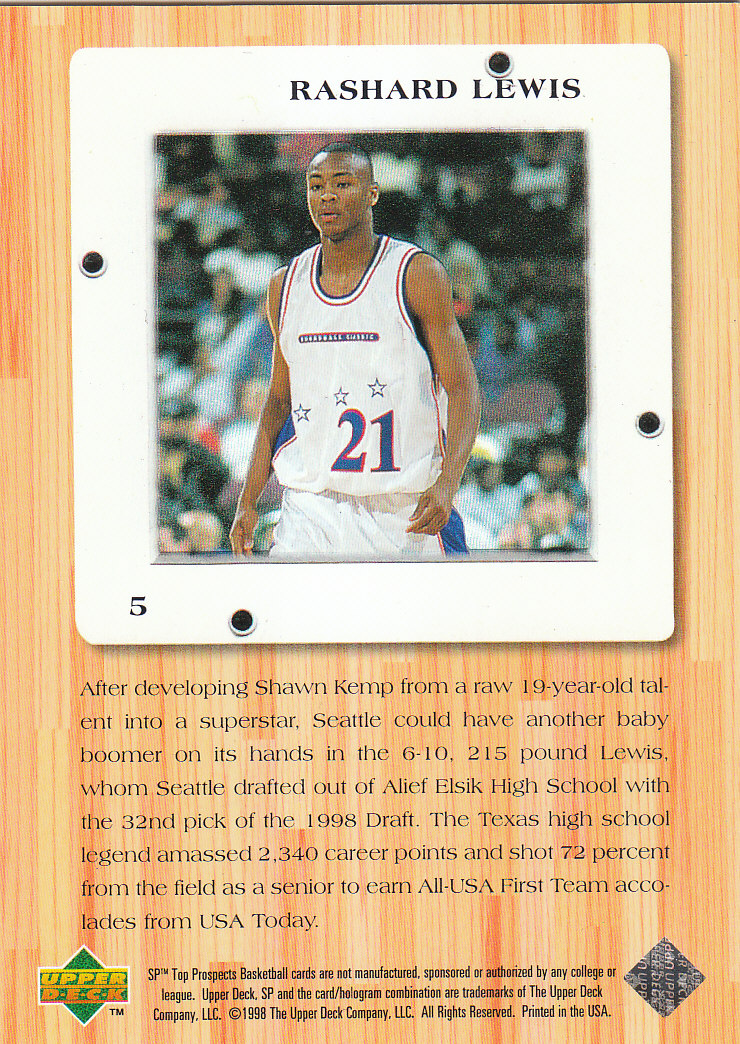 1998 SP Top Prospects (Upper Deck) Basketball - Picture 21 of 47