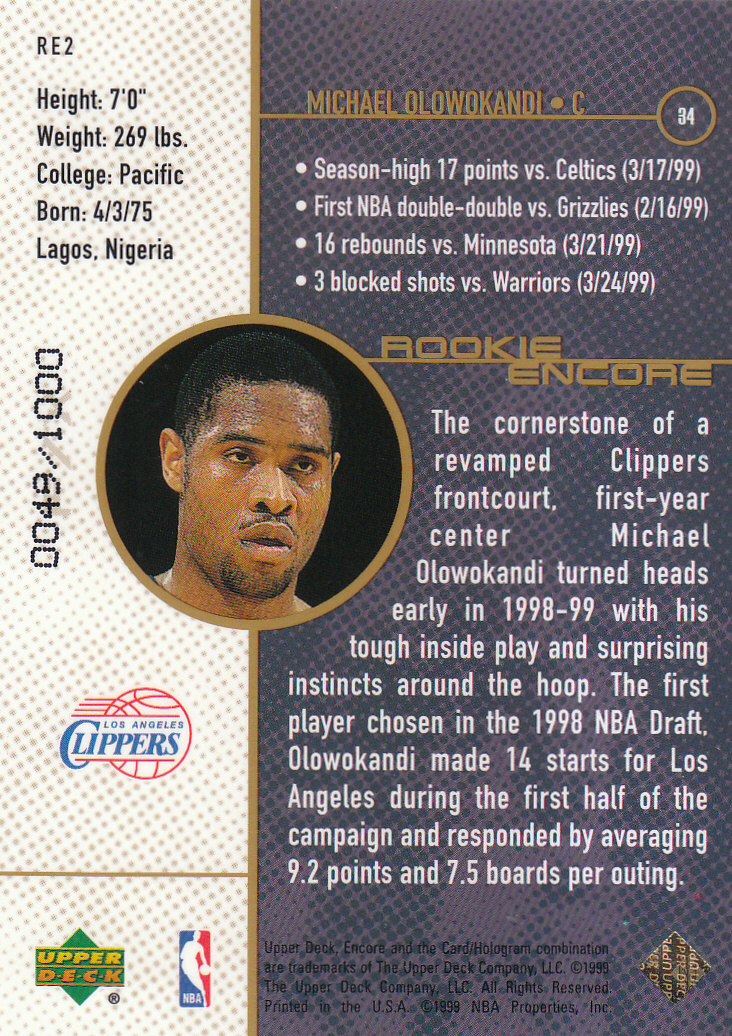 1998/1999 Encore (Upper Deck) Basketball - Picture 297 of 297