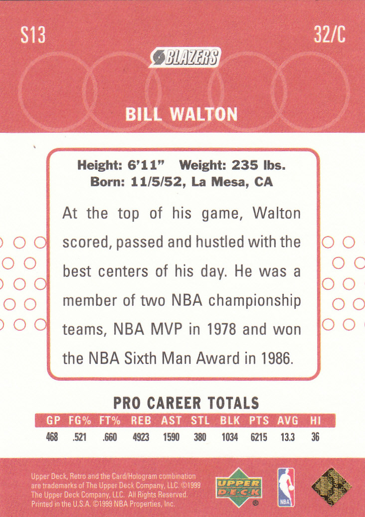 1999/2000 Retro (Upper Deck) Basketball - Picture 214 of 224