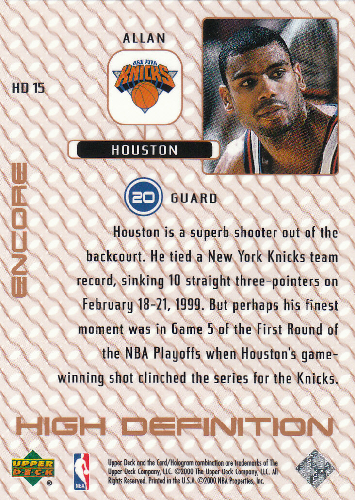 1999/2000 Encore (Upper Deck) Basketball - Picture 191 of 203