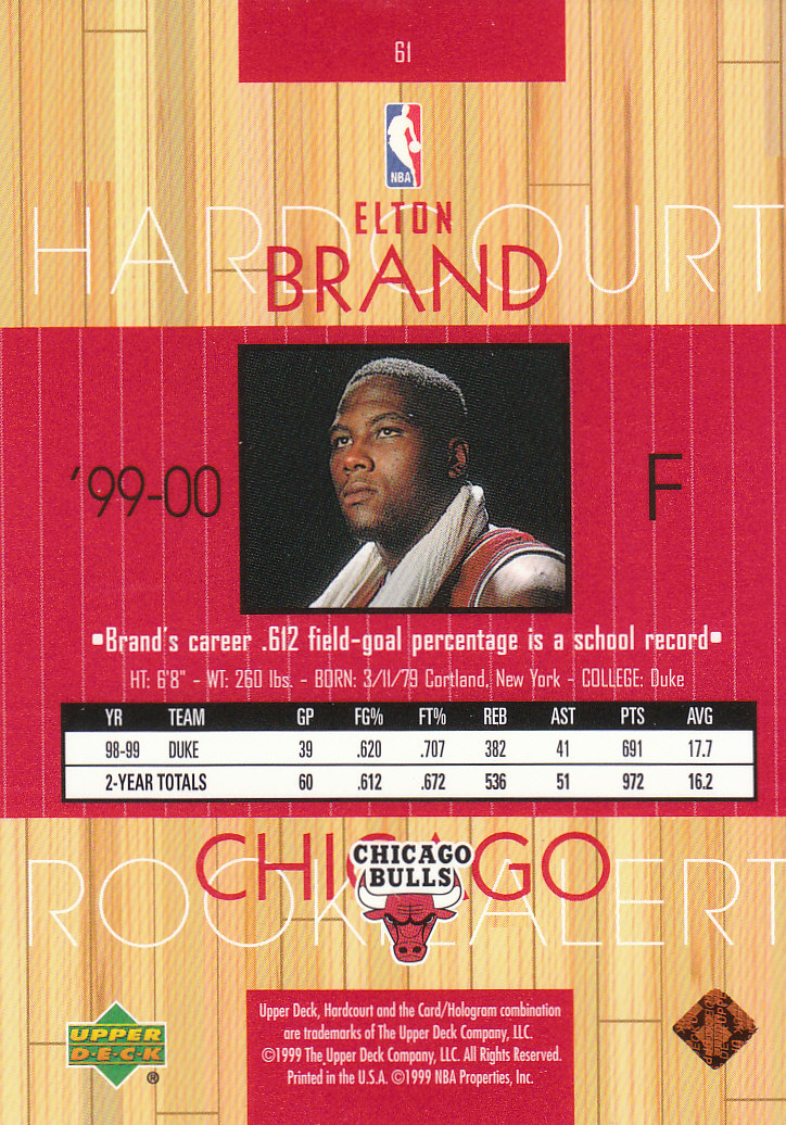 1999/2000 Hardcourt (Upper Deck) Basketball - Picture 39 of 57