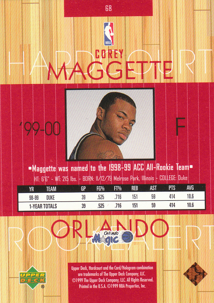 1999/2000 Hardcourt (Upper Deck) Basketball - Picture 43 of 57