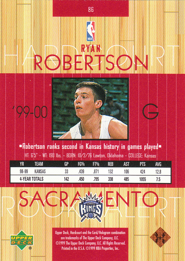 1999/2000 Hardcourt (Upper Deck) Basketball - Picture 51 of 57