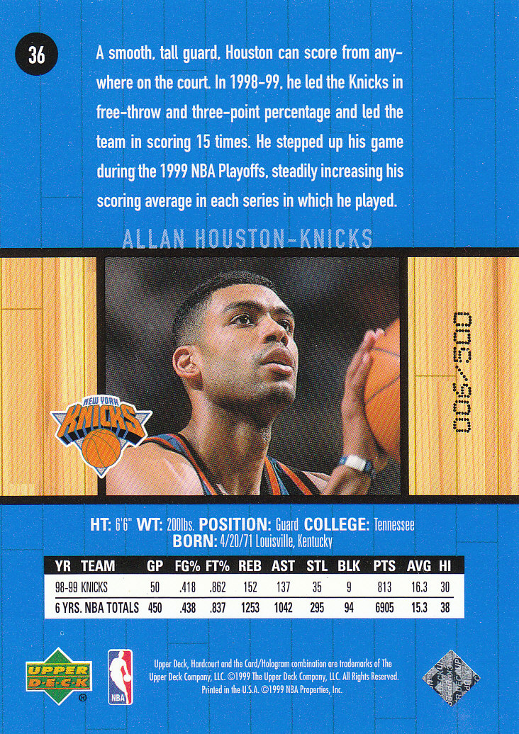 1999/2000 Hardcourt (Upper Deck) Basketball - Picture 53 of 57