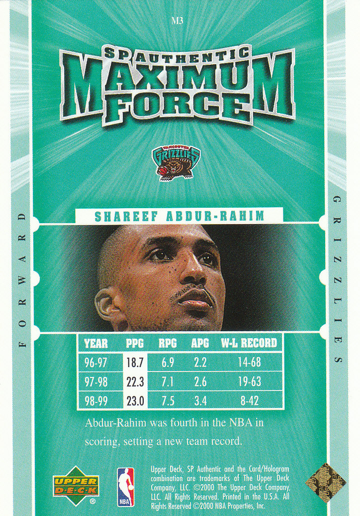 1999/2000 SP Authentic (Upper Deck) Basketball - Picture 27 of 201