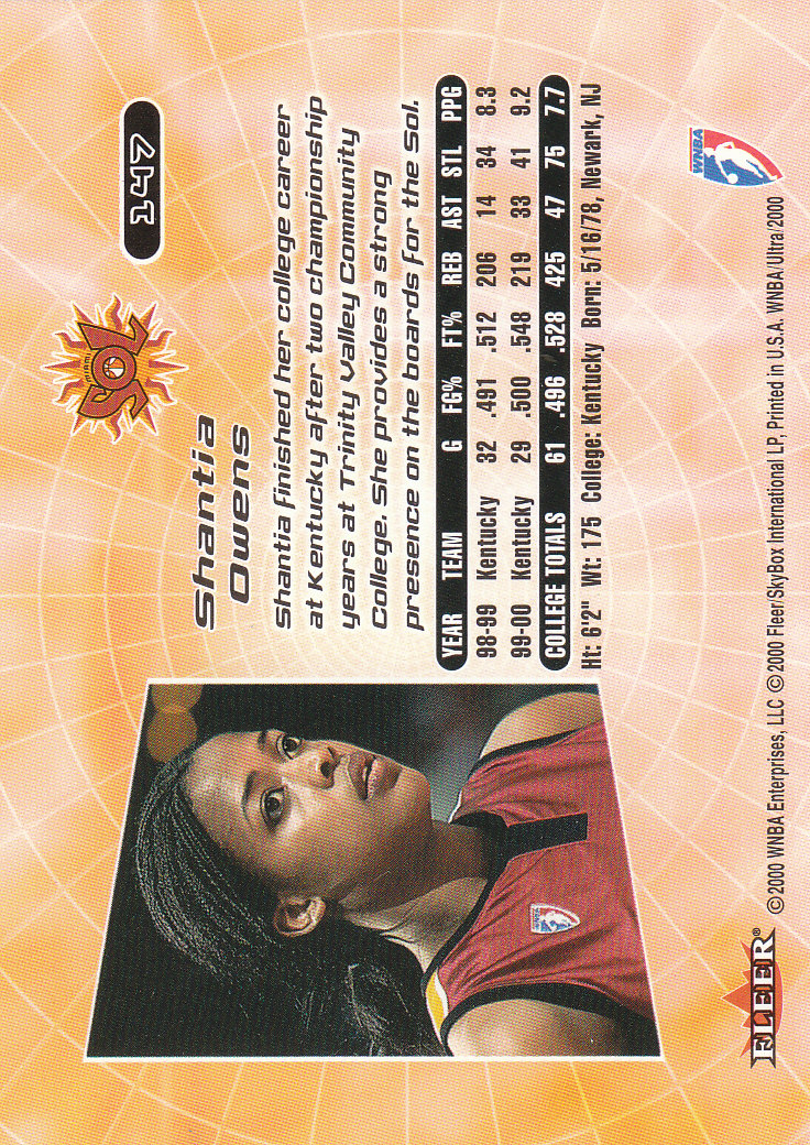 2000 Ultra WNBA Basketball Part 1 Main Set Cards #1 to #150 - Picture 284 of 290