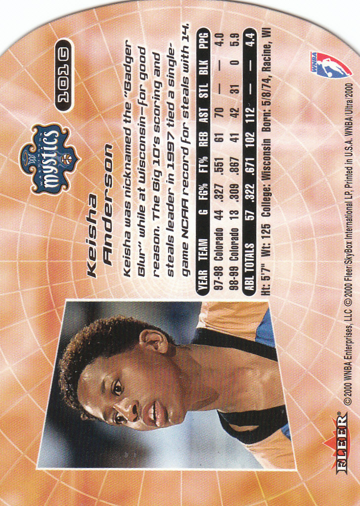 2000 Ultra WNBA Basketball Part 2 Autograph, Insert and Parallel Cards - Picture 97 of 172