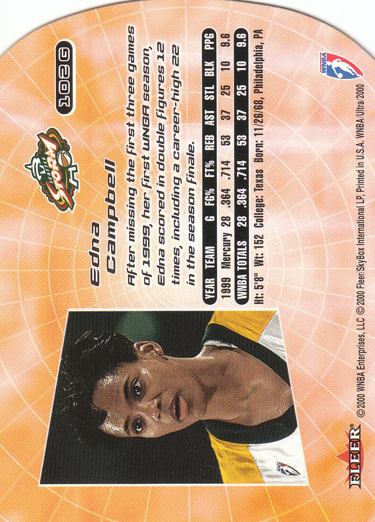 2000 Ultra WNBA Basketball Part 2 Autograph, Insert and Parallel Cards - Picture 99 of 172