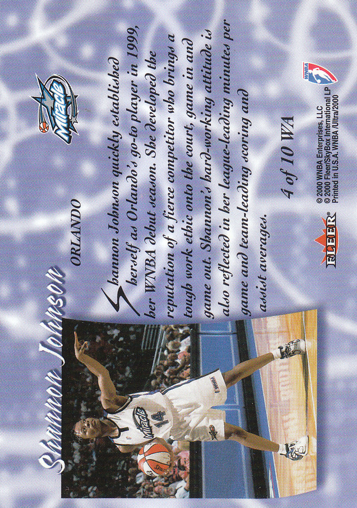 2000 Ultra WNBA Basketball Part 2 Autograph, Insert and Parallel Cards - Picture 168 of 172