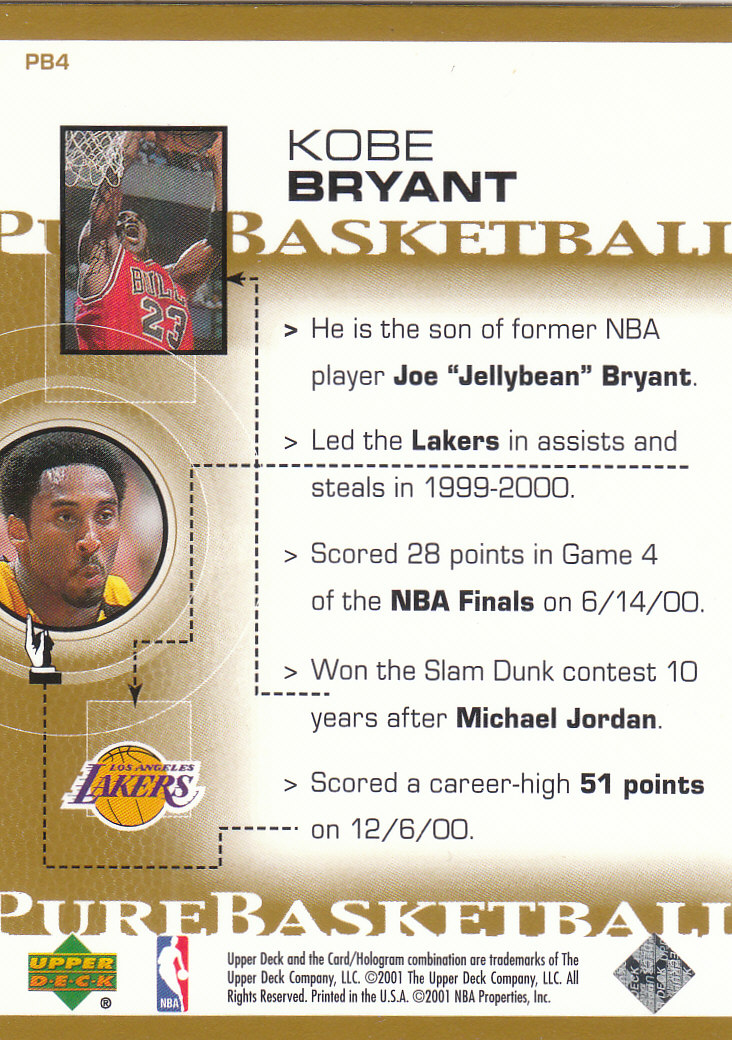2000/2001 Upper Deck Basketball Part 3 Insert and Parallel Cards - Picture 67 of 133