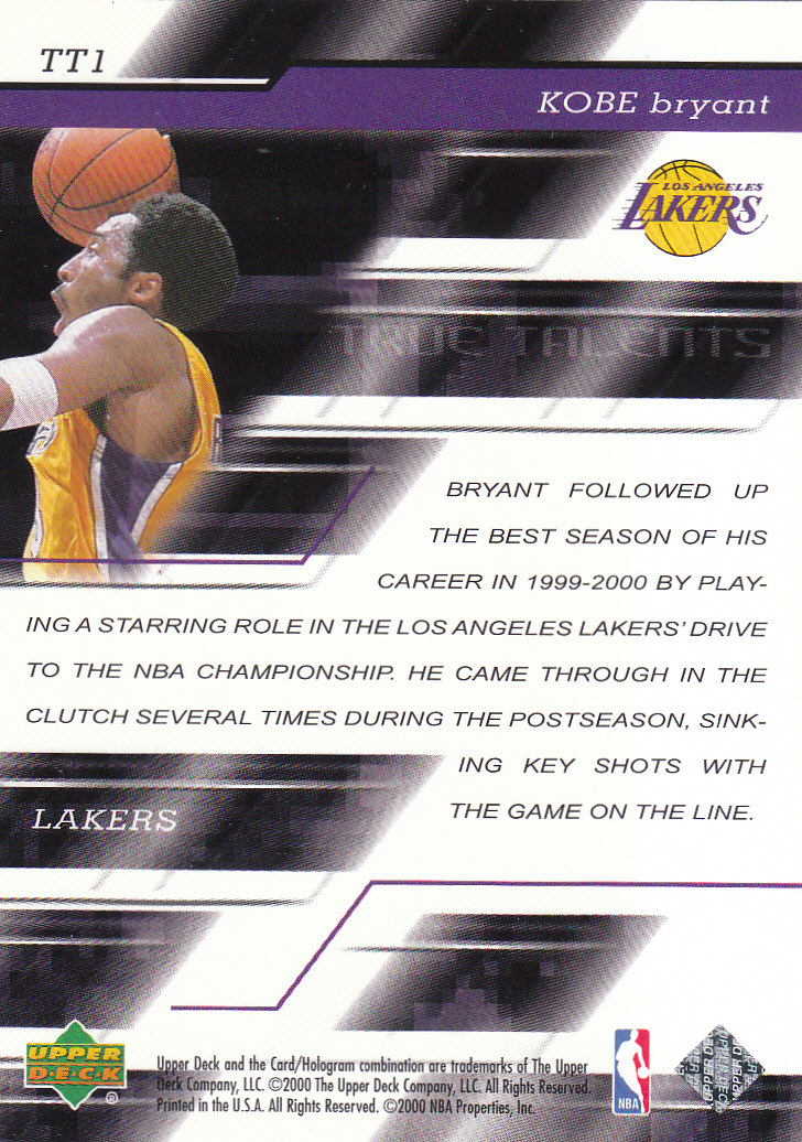 2000/2001 Upper Deck Basketball Part 3 Insert and Parallel Cards - Picture 95 of 133