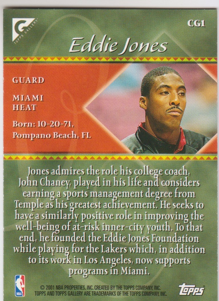 2000/2001 Gallery (Topps) Basketball - Picture 113 of 141