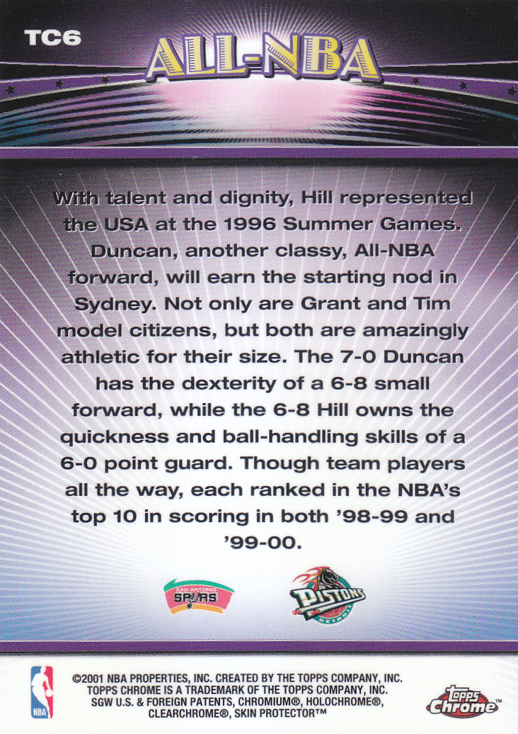 2000/2001 Topps Chrome Basketball Part 3 Insert Cards - Picture 21 of 86