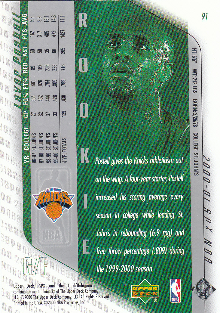 2000/2001 SPX (Upper Deck) Basketball - Picture 28 of 204