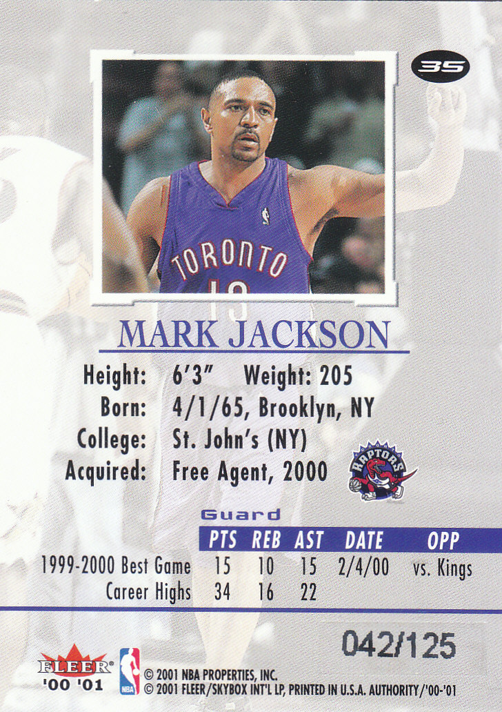 2000/2001 Fleer Authority Basketball - Picture 231 of 241