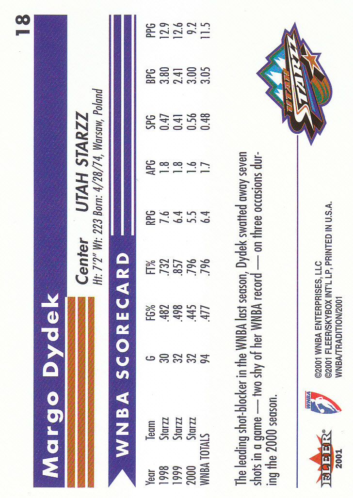 2001 Fleer WNBA Basketball - Bild 29 von 289
