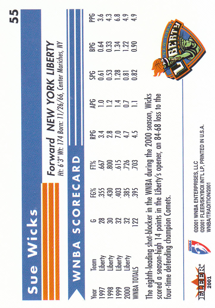 2001 Fleer WNBA Basketball - Bild 85 von 289
